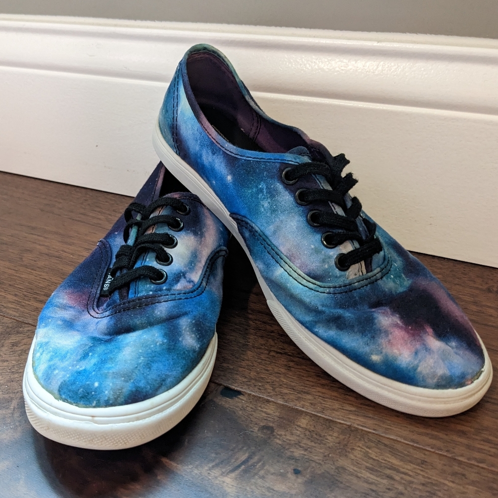Vans Galaxy Print Low-Top Sneakers in Blue and Purple